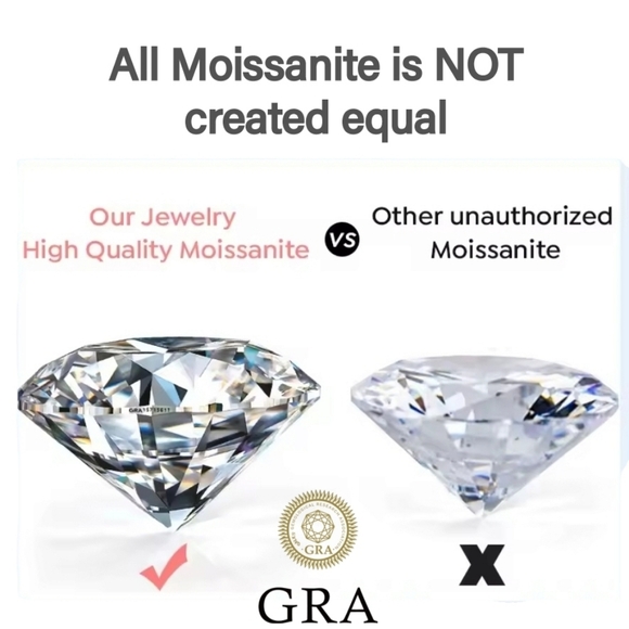 CERT 1 CT Moissanite Diamond 14k Pendant Anniversary Birthday Gift - Picture 4 of 7